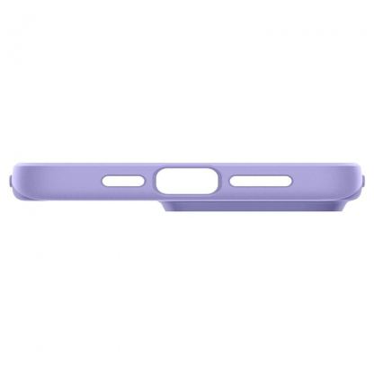 Spigen Thin Fit Case - качествен тънък матиран кейс за iPhone 15 Pro (лилав) 6