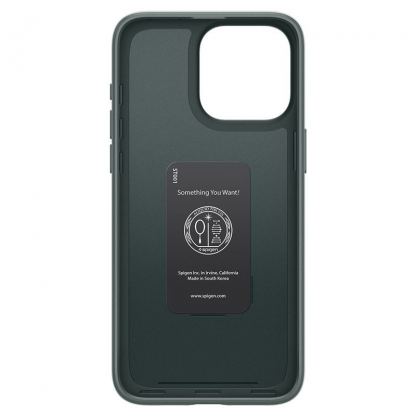 Spigen Thin Fit Case - качествен тънък матиран кейс за iPhone 15 Pro (зелен) 3