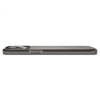 Spigen Thin Fit Case - качествен тънък матиран кейс за iPhone 15 Pro (тъмносив) 11