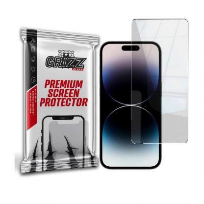 GrizzGlass HybridGlass Screen Protector - хибридно защитно покритие за дисплея на iPhone 15 Pro (прозрачно)
