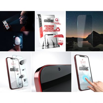 GrizzGlass HybridGlass Screen Protector - хибридно защитно покритие за дисплея на iPhone 15 Pro Max (прозрачно) 10