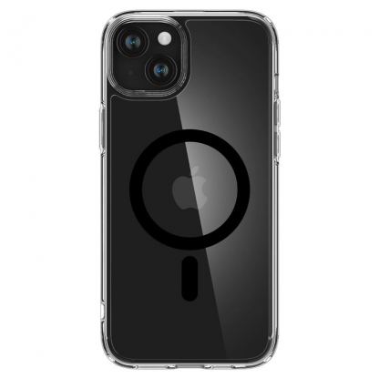 Spigen Ultra Hybrid MagSafe Case - хибриден кейс с висока степен на защита с MagSafe за iPhone 15 Plus (прозрачен-черен)  2