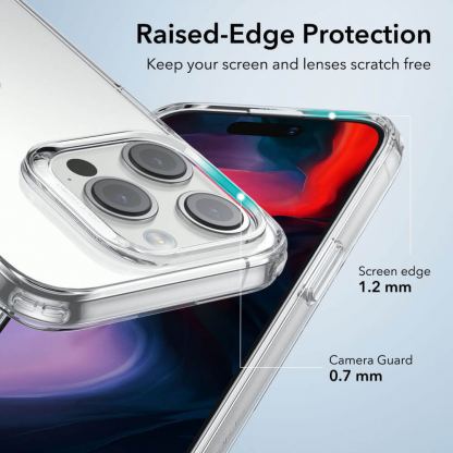 ESR Project Zero Case - силиконов (TPU) калъф за iPhone 15 Pro (прозрачен) 6