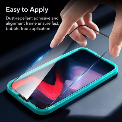 ESR Armorite 3D Full Cover Tempered Glass - калено стъклено защитно покритие за дисплея на iPhone 15 Pro Max (черен-прозрачен) 11