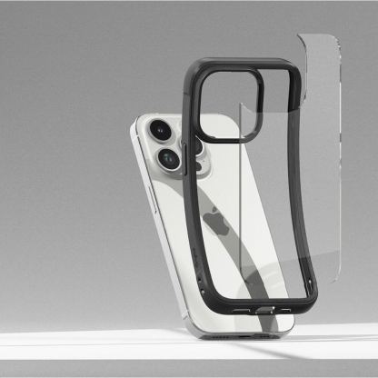 Ringke Fusion Bold Case - хибриден удароустойчив кейс за iPhone 15 Pro Max (черен-прозрачен) 6