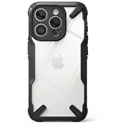 Ringke Fusion X Case - хибриден удароустойчив кейс за iPhone 15 Pro Max (черен-прозрачен) 4