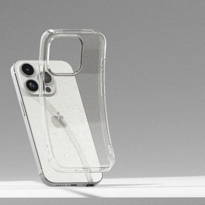 Ringke Air Glitter Case - силиконов (TPU) калъф за iPhone 15 Pro Max (прозрачен) 5