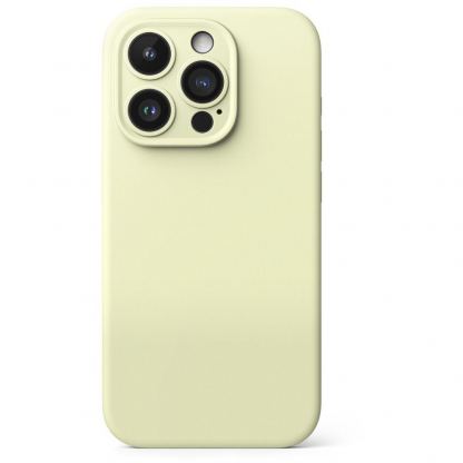 Ringke Liquid Silicone Magnetic Case - силиконов (TPU) калъф с MagSafe за iPhone 15 Pro Max (светлозелен) 4