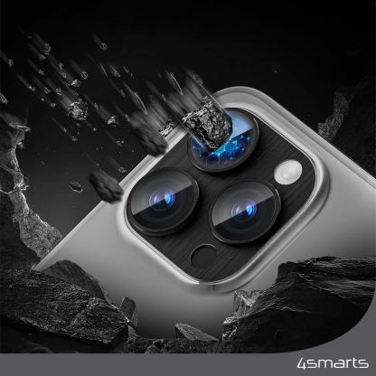 4smarts StyleGlass Camera Lens Protector - 2 броя предпазни плочки за камерата на iPhone 15 Pro, iPhone 15 Pro Max (тъмносив и прозрачен) 6