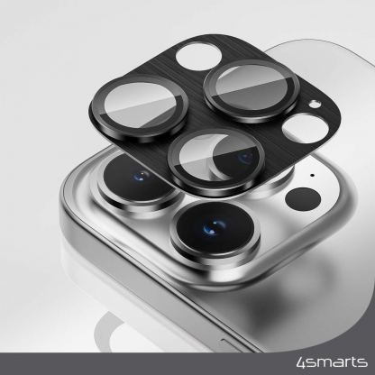4smarts StyleGlass Camera Lens Protector - 2 броя предпазни плочки за камерата на iPhone 15 Pro, iPhone 15 Pro Max (тъмносив и прозрачен) 7