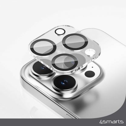 4smarts StyleGlass Camera Lens Protector - 2 броя предпазни плочки за камерата на iPhone 15 Pro, iPhone 15 Pro Max (тъмносив и прозрачен) 8
