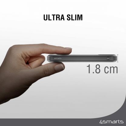 4smarts Power Bank Enterprise Slim 20000mAh 122.5W - външна батерия с 2xUSB-A и 2xUSB-C изходи и технология за бързо зареждане (сив) 5