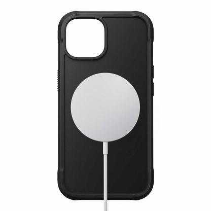 Nomad Rugged Case - хибриден удароустойчив кейс с MagSafe за iPhone 15 (черен) 2