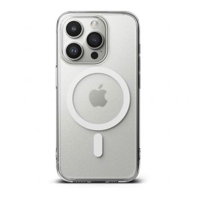 Ringke Fusion Magnetic Case - хибриден кейс с висока степен на защита с MagSafe за iPhone 15 Pro (прозрачен-мат)  3
