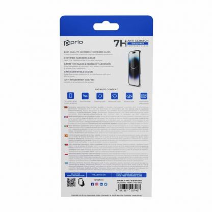 Prio 2.5D Tempered Glass - калено стъклено защитно покритие за дисплея на iPhone 15 Plus, iPhone 15 Pro Max (прозрачен) 4