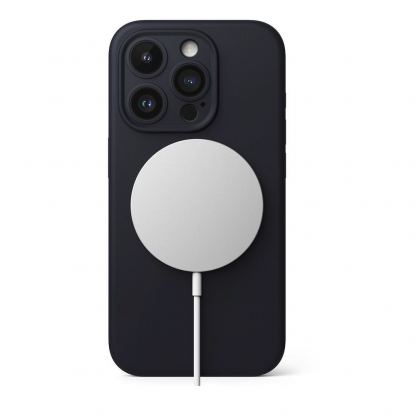 Ringke Liquid Silicone Magnetic Case - силиконов (TPU) калъф с MagSafe за iPhone 15 Pro (тъмносин) 3