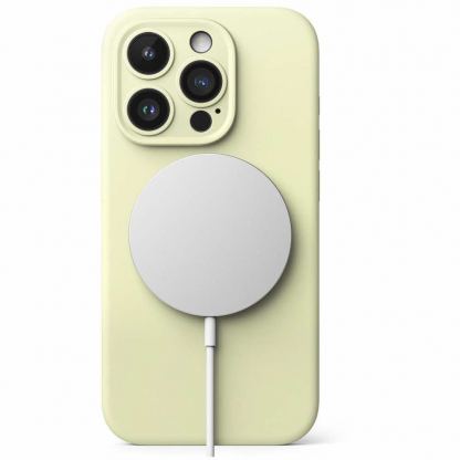 Ringke Liquid Silicone Magnetic Case - силиконов (TPU) калъф с MagSafe за iPhone 15 Pro (светлозелен) 3