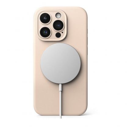 Ringke Liquid Silicone Magnetic Case - силиконов (TPU) калъф с MagSafe за iPhone 15 Pro (розов) 3