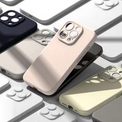 Ringke Liquid Silicone Magnetic Case - силиконов (TPU) калъф с MagSafe за iPhone 15 Pro (розов) 8