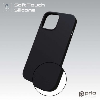 Prio Liquid Silicone Case - силиконов (TPU) калъф за iPhone 15 (черен) 3