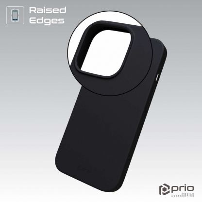 Prio Liquid Silicone Case - силиконов (TPU) калъф за iPhone 15 Pro Max (черен) 4