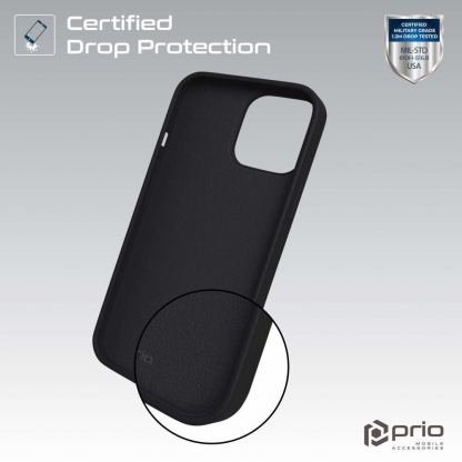 Prio Liquid Silicone Case - силиконов (TPU) калъф за iPhone 15 Pro Max (черен) 5