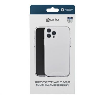 Prio Protective Hybrid Cover - хибриден кейс с най-висока степен на защита за iPhone 15 (прозрачен) 5