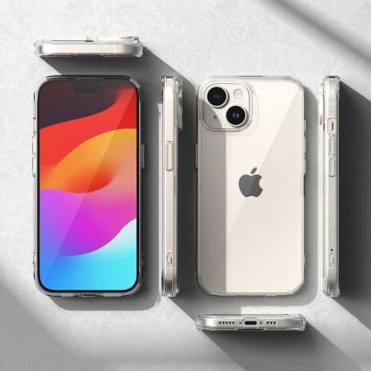 Ringke Fusion Crystal Case - хибриден удароустойчив кейс за iPhone 15 Plus (прозрачен) 8