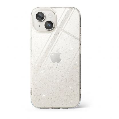 Ringke Air Glitter Case - силиконов (TPU) калъф за iPhone 15 (прозрачен) 4