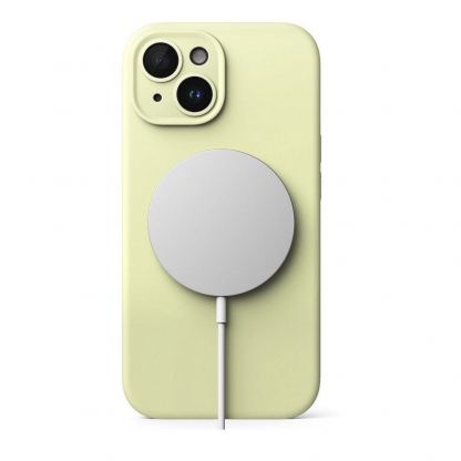 Ringke Liquid Silicone Magnetic Case - силиконов (TPU) калъф с MagSafe за iPhone 15 (светлозелен) 3