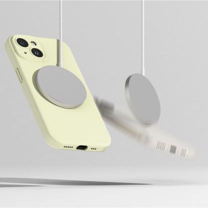 Ringke Liquid Silicone Magnetic Case - силиконов (TPU) калъф с MagSafe за iPhone 15 (светлозелен) 7