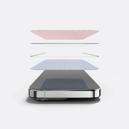 Ringke Invisible Defender Full Cover Tempered Glass 2.5D - калено стъклено защитно покритие за дисплея на iPhone 15 Pro Max (черен-прозрачен) 3