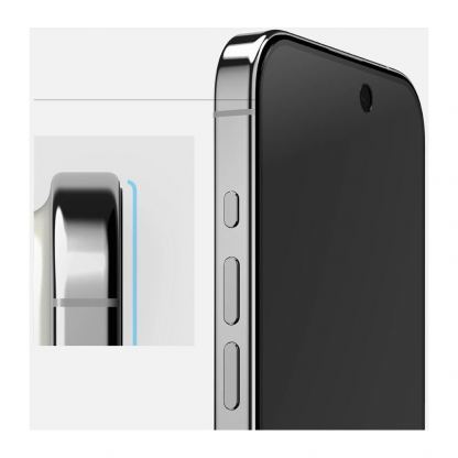 Ringke Privacy Full Cover Tempered Glass - калено стъклено защитно покритие с определен ъгъл на виждане за дисплея на iPhone 15 Pro Max (черен-прозрачен) 2