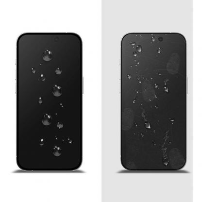 Ringke Privacy Full Cover Tempered Glass - калено стъклено защитно покритие с определен ъгъл на виждане за дисплея на iPhone 15 Pro Max (черен-прозрачен) 5