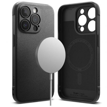 Ringke Onyx Magnetic MagSafe Case - силиконов (TPU) калъф с MagSafe за iPhone 15 Pro Max (черен) 3