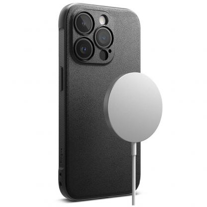 Ringke Onyx Magnetic MagSafe Case - силиконов (TPU) калъф с MagSafe за iPhone 15 Pro Max (черен) 4