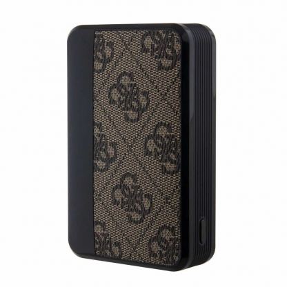 Guess PU 4G Power Bank 10000 mAh 18W - преносима външна батерия с USB-C порт, USB-A изход и технология за бързо зареждане (кафяв) 5