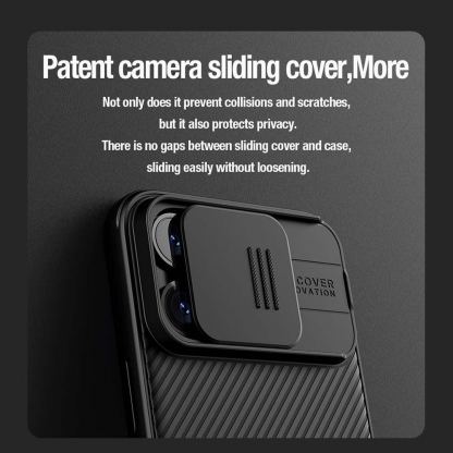 Nillkin CamShield Pro Magnetic Hard Case - хибриден удароустойчив кейс за iPhone 15 Pro Max (син) 5