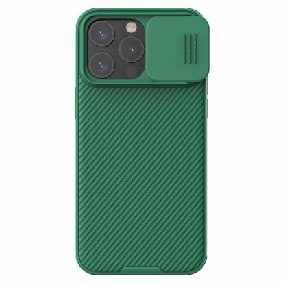 Nillkin CamShield Pro Hard Case - хибриден удароустойчив кейс за iPhone 15 Pro Max (зелен)