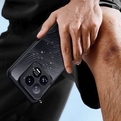 Dux Ducis Aimo Hybrid Case - хибриден удароустойчив кейс Xiaomi 14 Pro (черен-прозрачен) 6