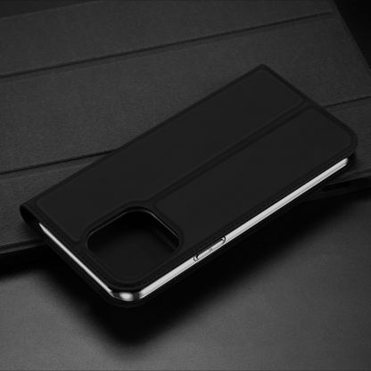Dux Ducis Skin Pro Case - кожен калъф с поставка и отделение за кр. карти за iPhone 15 Pro Max (черен) 12