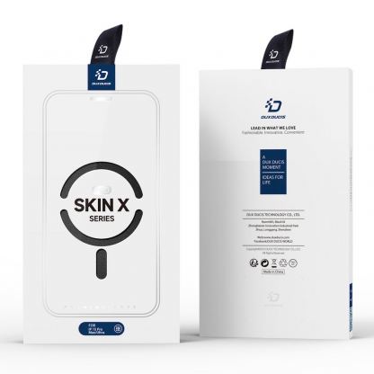 Dux Ducis Skin X Pro Magnetic Wallet Case - удароустойчив хибриден кожен кейс с отделение за карти и MagSafe за iPhone 15 Pro Max (черен-прозрачен) 6