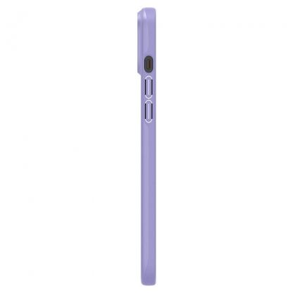 Spigen Thin Fit Case - качествен тънък матиран кейс за iPhone 15 (лилав) 8