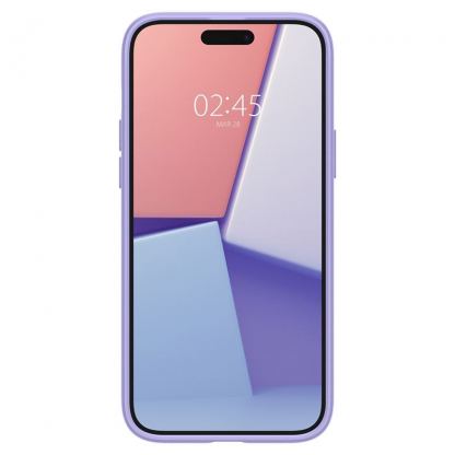 Spigen Thin Fit Case - качествен тънък матиран кейс за iPhone 15 (лилав) 9