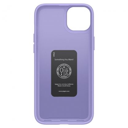 Spigen Thin Fit Case - качествен тънък матиран кейс за iPhone 15 (лилав) 10