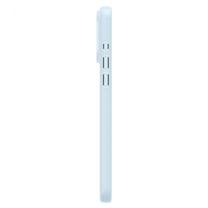 Spigen Thin Fit Case - качествен тънък матиран кейс за iPhone 15 Pro (светлосин) 5