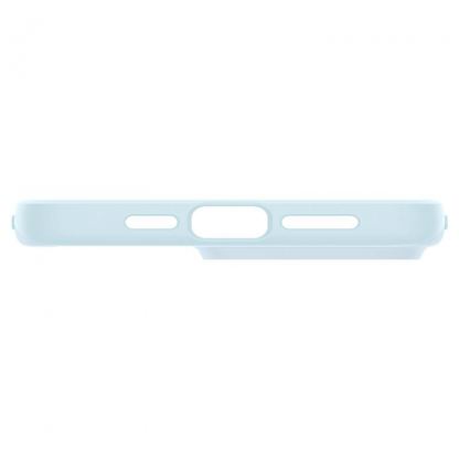 Spigen Thin Fit Case - качествен тънък матиран кейс за iPhone 15 Pro Max (светлосин) 6