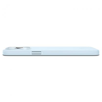 Spigen Thin Fit Case - качествен тънък матиран кейс за iPhone 15 Pro Max (светлосин) 11