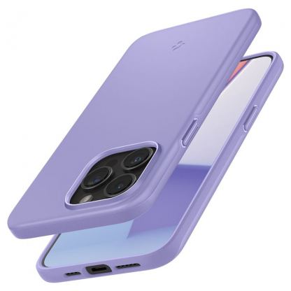 Spigen Thin Fit Case - качествен тънък матиран кейс за iPhone 15 Pro Max (лилав) 7