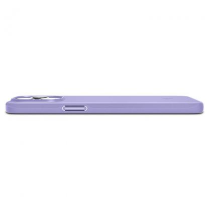 Spigen Thin Fit Case - качествен тънък матиран кейс за iPhone 15 Pro Max (лилав) 11